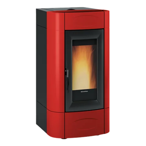 Termostufa a pellet ventilata Evolution Line ISIDORA IDRO H16 5.0 EVO Bordeaux - 001296101