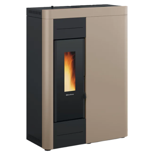 Termostufa a pellet ermetica VIRNA IDRO.16 Tortora Matt - 001294402