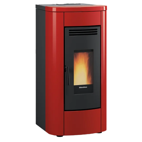 Stufa a pellet ermetica ventilata KLAUDIA AD EVO Bordeaux - 001297100