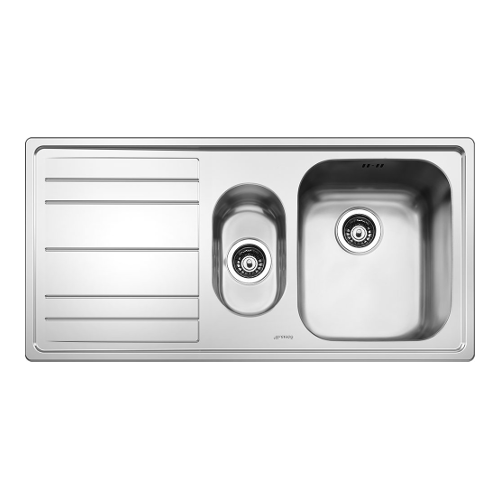 Lavello inox 2 vasche LEH102S
