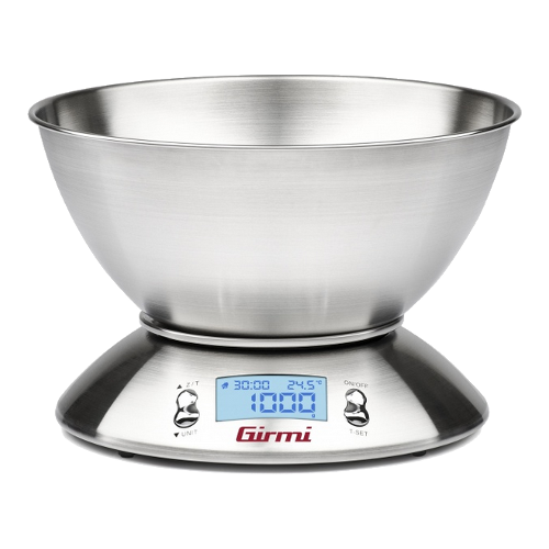 Bilancia Cucina Elettronica Inox con Ciotola inox 1gr/5kg