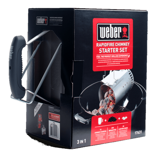 Kit ciminiera di accensione + 2 kg bricchetti + 3 cubetti accendifuoco - 17631