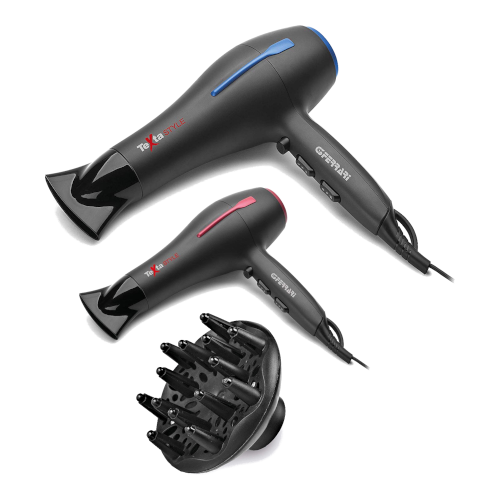 Asciugacapelli con Diffusore e COOL 2 Vel. 3 Temp. 2000 Watt "TEXTA STYLE'"
