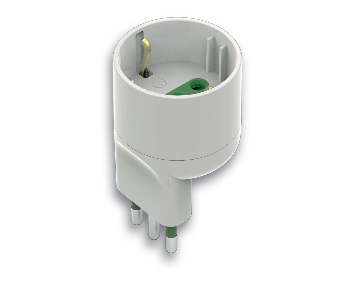 ADATT.SCHUKO 10A+T BIANCO SALVASPAZIO  800201