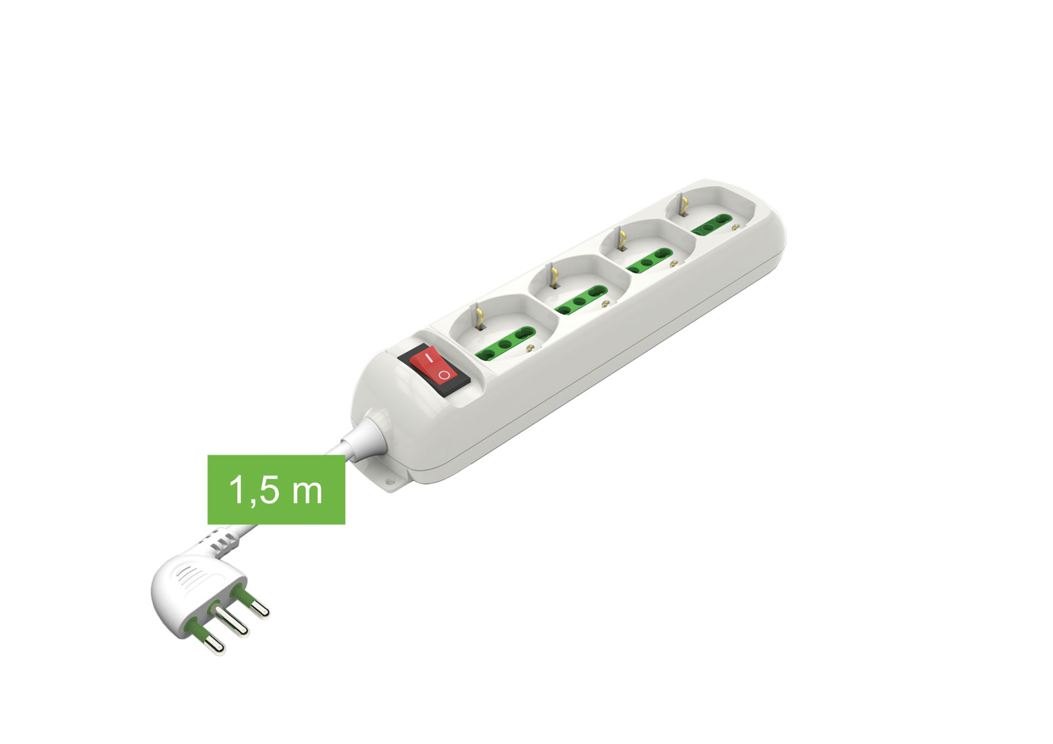 MULTIPR.4 POSTI UNIV.+INT.C/CAVO SP.16A+T