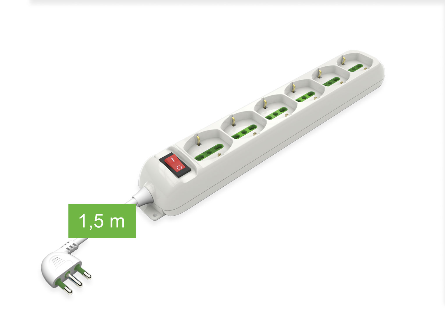 MULTIPR.6 POSTI UNIV.+INT.C/CAVO SP.16A+T