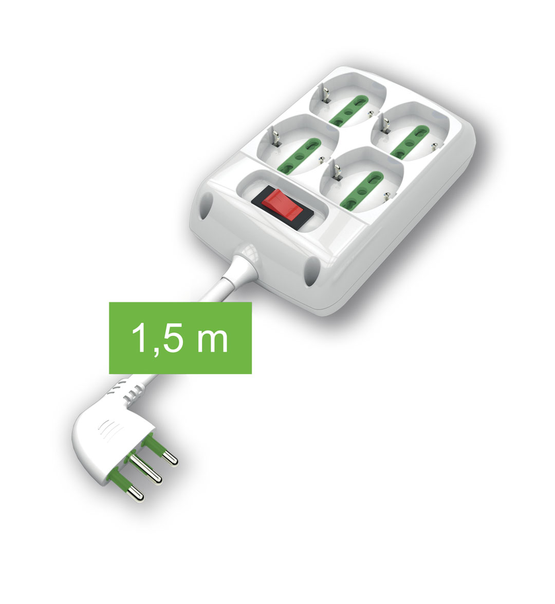 MULTIPR.4 POSTI UNIV.+INT.C/CAVO SP.16A+T QUADRA