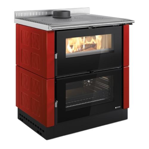 Cucina a Legna VERONA XXL MAIOLICA VST Bordeaux 7016265