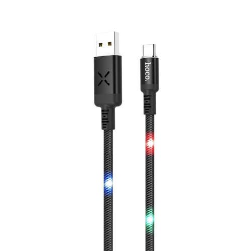 Cavo USB-C Led Luminoso 120cm U63 Nero