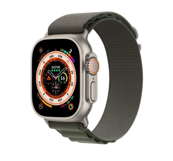 Apple Watch Ultra 49mm MQFN3TY Titanium Green Alpine Loop