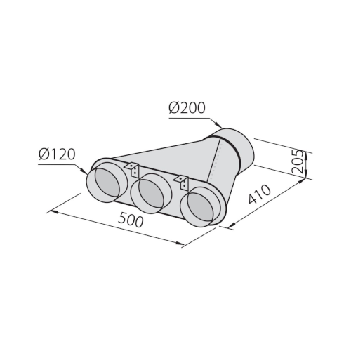 Collettore 3 tubi 120 - 2524000
