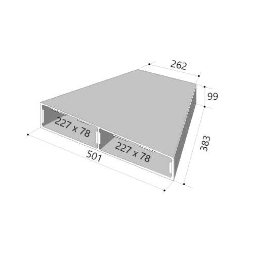 Collettore 2 tubi rettangolari  - 2542000