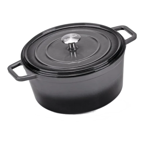 SET CASS.2M 14 CM+COP.CAST IRON NEW GREY