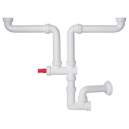 Sifone Spazio a 2 vie con attacco lavastoviglie 8435000