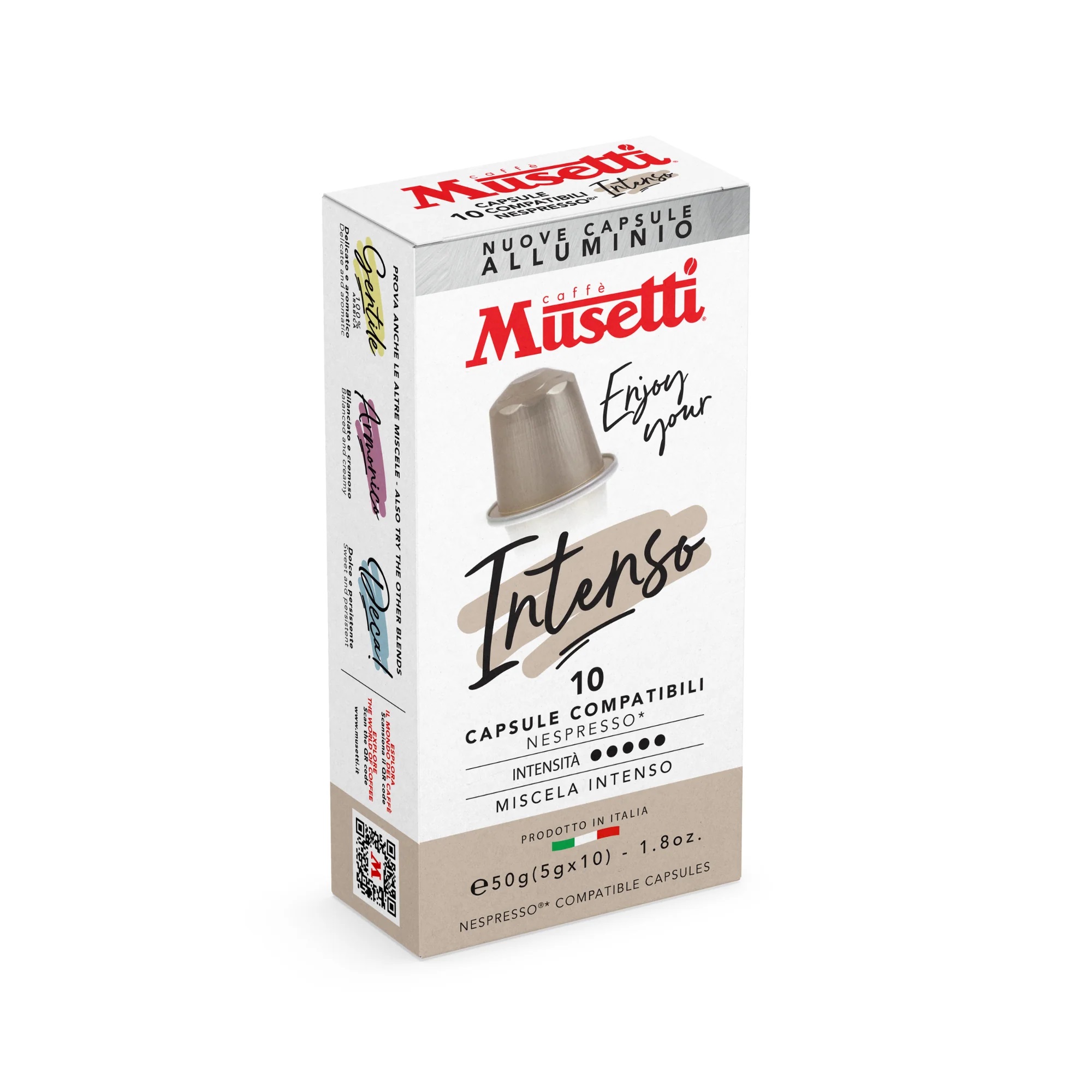 Confezione 10 Caps Nespresso Alluminio Intenso