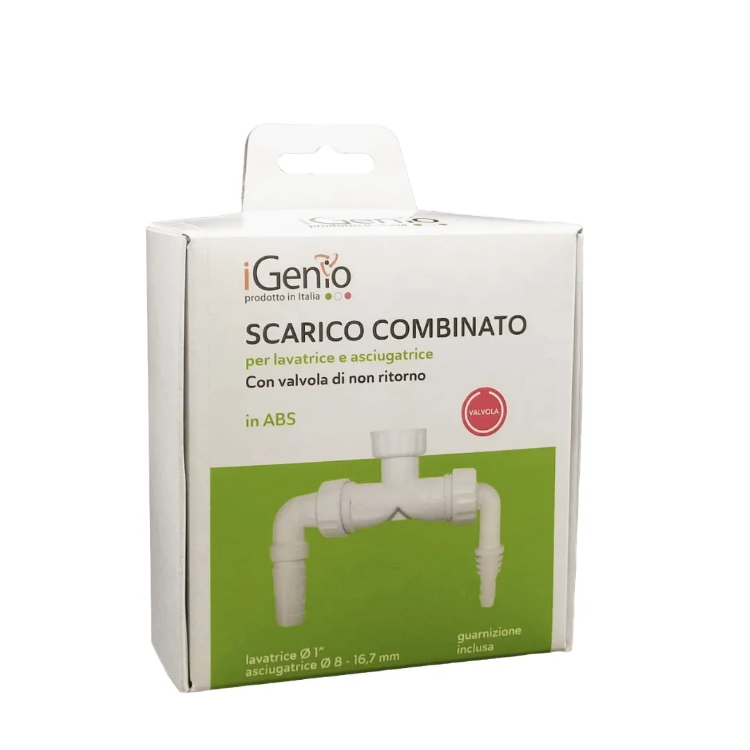 SCARICO PER LAVATRICE E ASCIUGATRICE CON VALVOLA  - CONF. DA 1 PZ