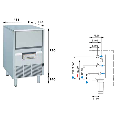 Produttore Ghiaccio KF85A