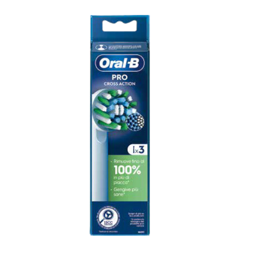 Testine Oral-B Pro EB50 Cross Action bianche 3pz