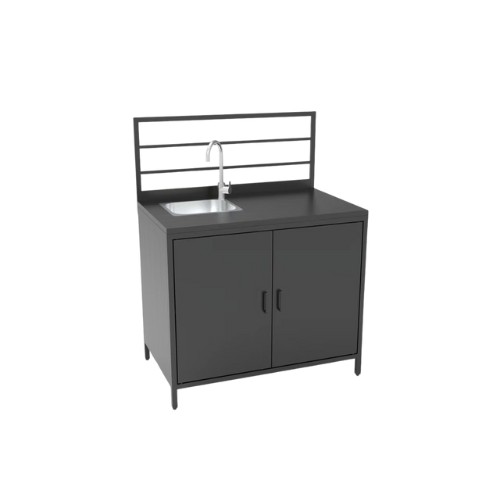 Mobile con lavello inox in alluminio verniciato MODULO04