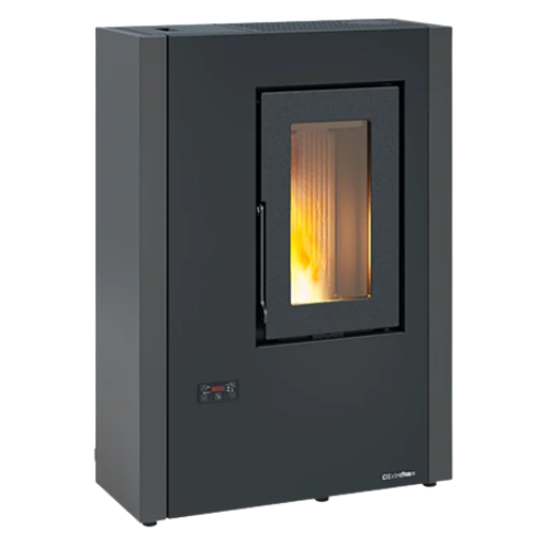 Stufa a pellet ermetica ventilata slim Luisella 5.0 Maxi Grigio Grafite - 001294901