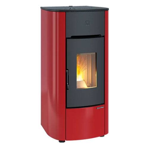 Stufa a pellet ventilata Mariella Bordeaux - 001294801