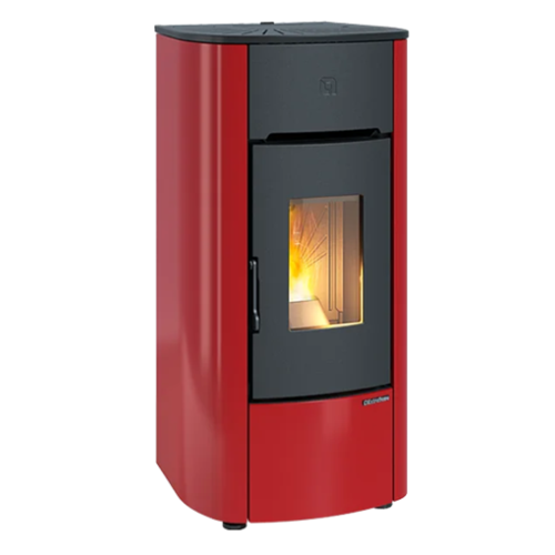 Stufa a pellet canalizzata Mariella Plus Bordeaux - 001294851