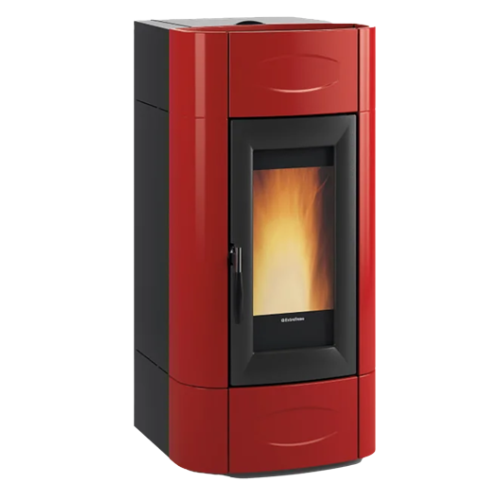 Termostufa a pellet ventilata Isidora Idro H20 5.0 EvolutionLine Bordeaux - 001287102