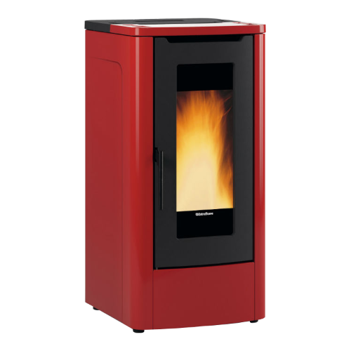 Stufa a pellet canalizzata TEOREMA PLUS 5.0 EVO Bordeaux - 1295250