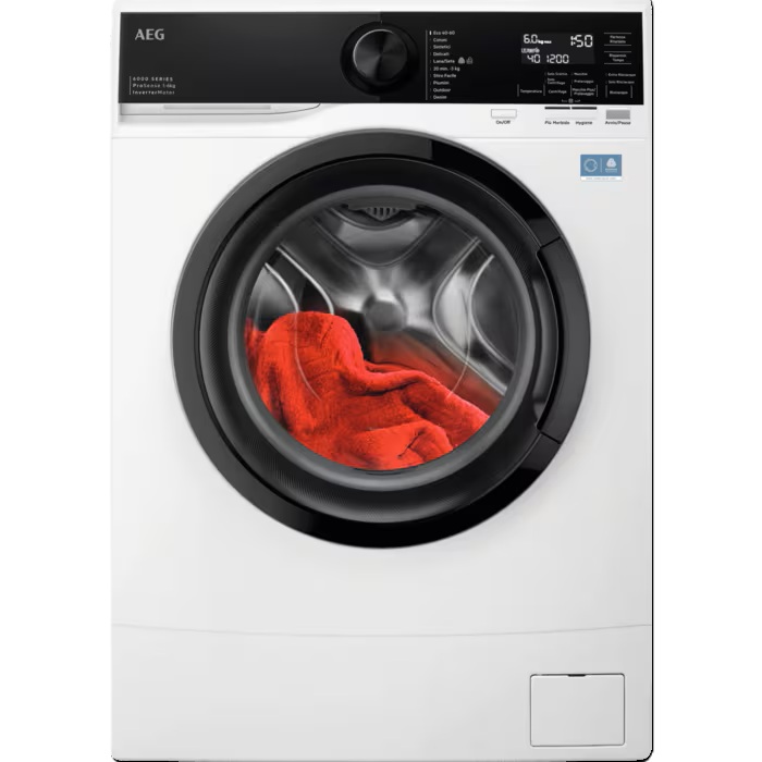 AEG L6SE26A lavatrice Caricamento frontale 6 kg 1200 Giri/min Bianco Bianco