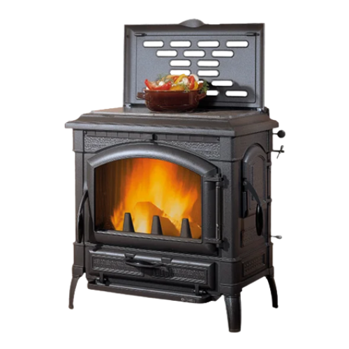 Stufa a legna in ghisa smaltata ISOTTA CON CERCHI.16 - 3002240