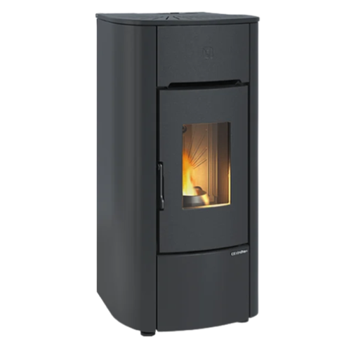 Stufa a pellet ermetica canalizzata ANGELICA PLUS Nero - 1295052
