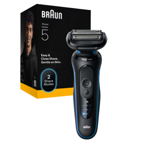 Rasoio Braun Series 5 52-B1000s – Nero/Blu