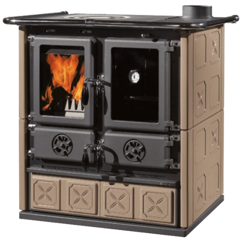 Stufa a Legna Rosetta VSt.16 Maiolica Tortora 3003872